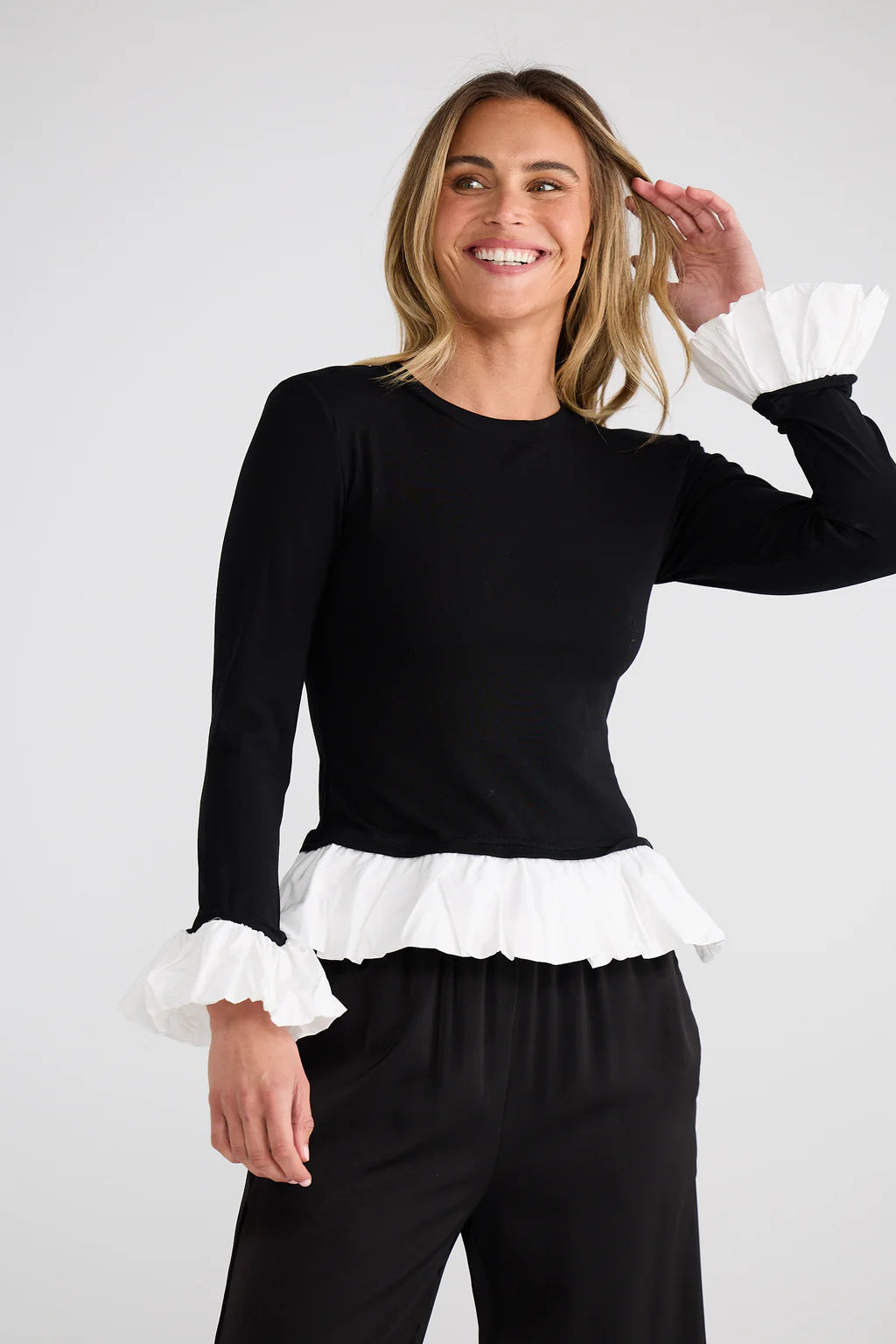 Wilde top - black and white