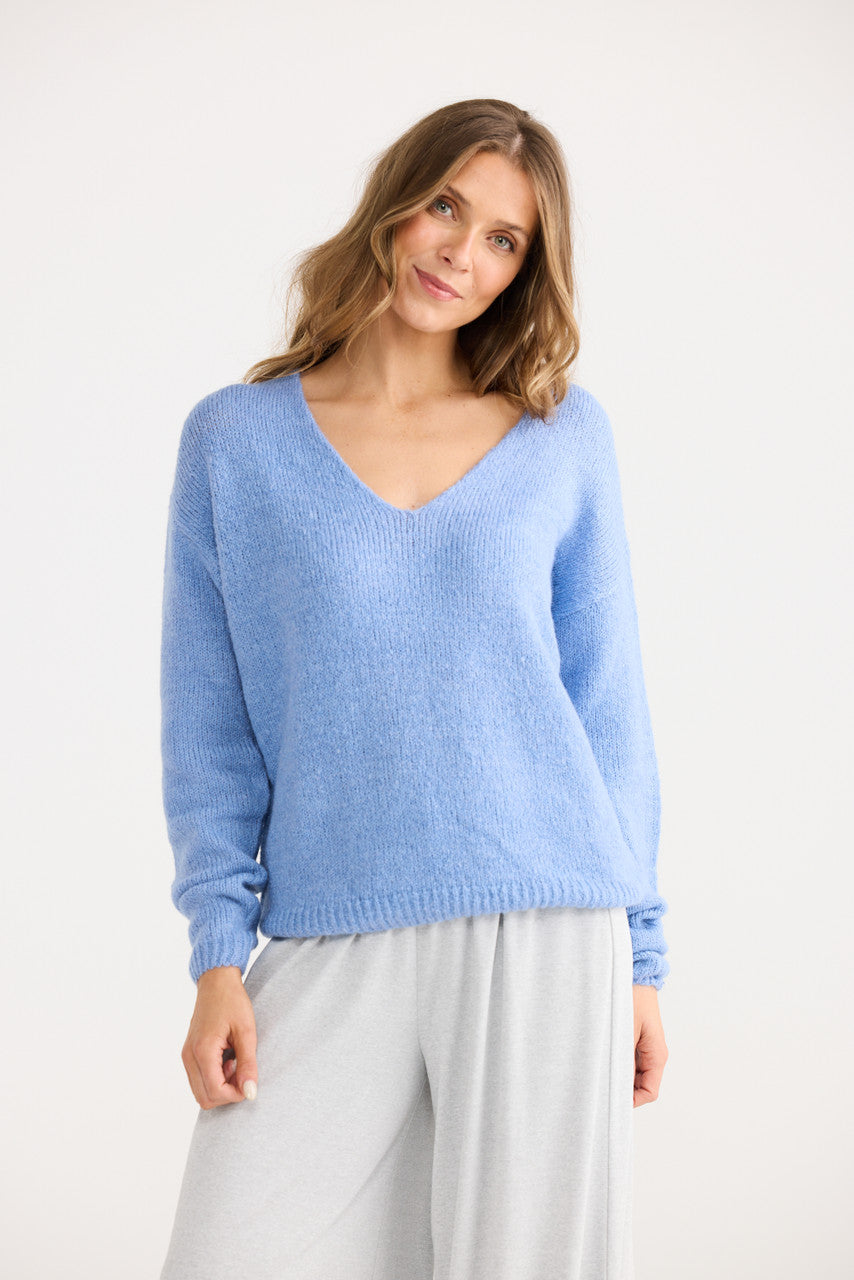 Zuri knit top - Powder blue