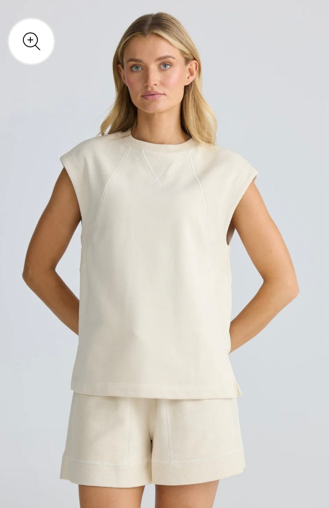 Composure Sleeveless Top - Oatmeal