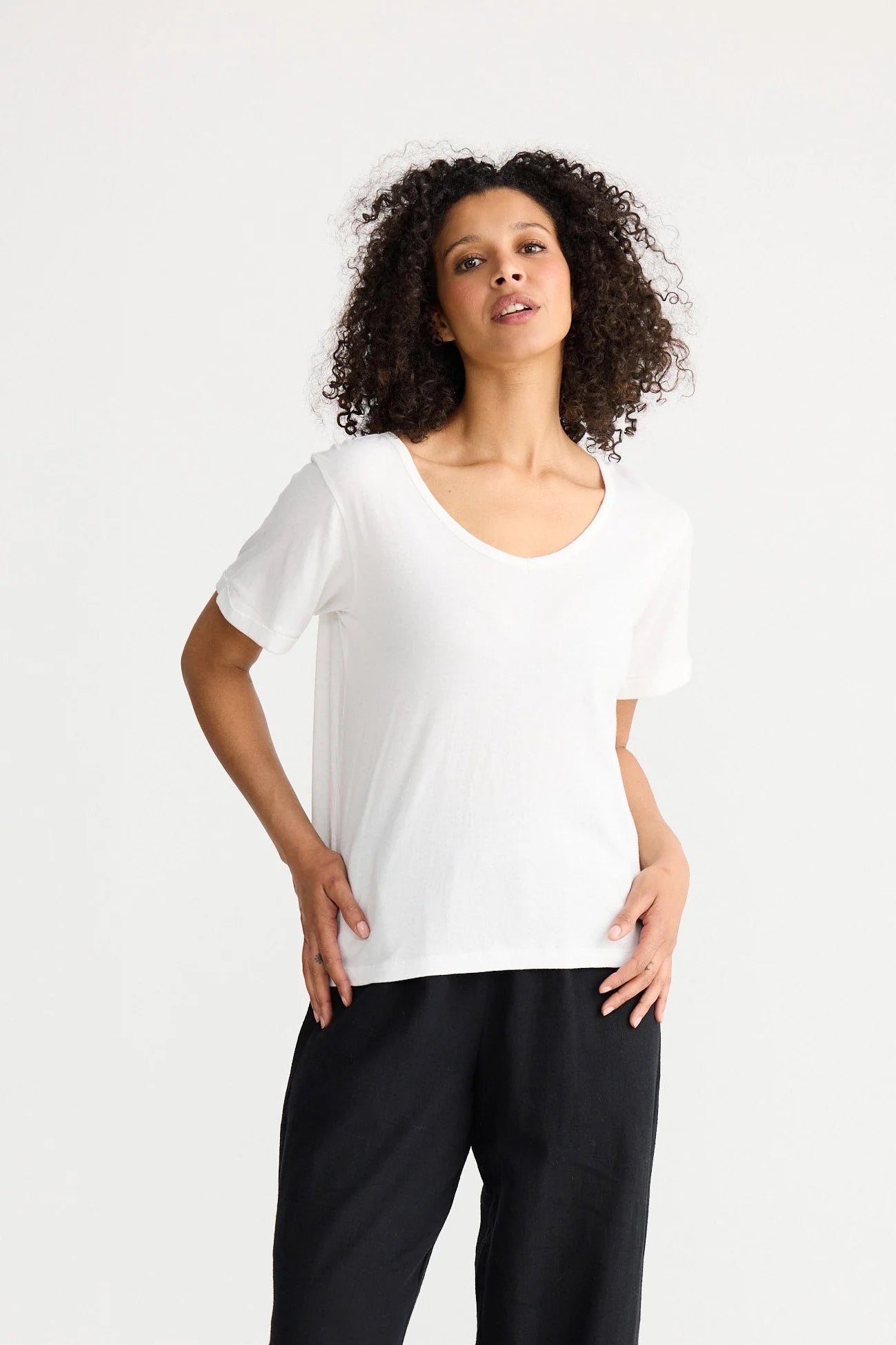 Kasai short sleeve tee - Ivory