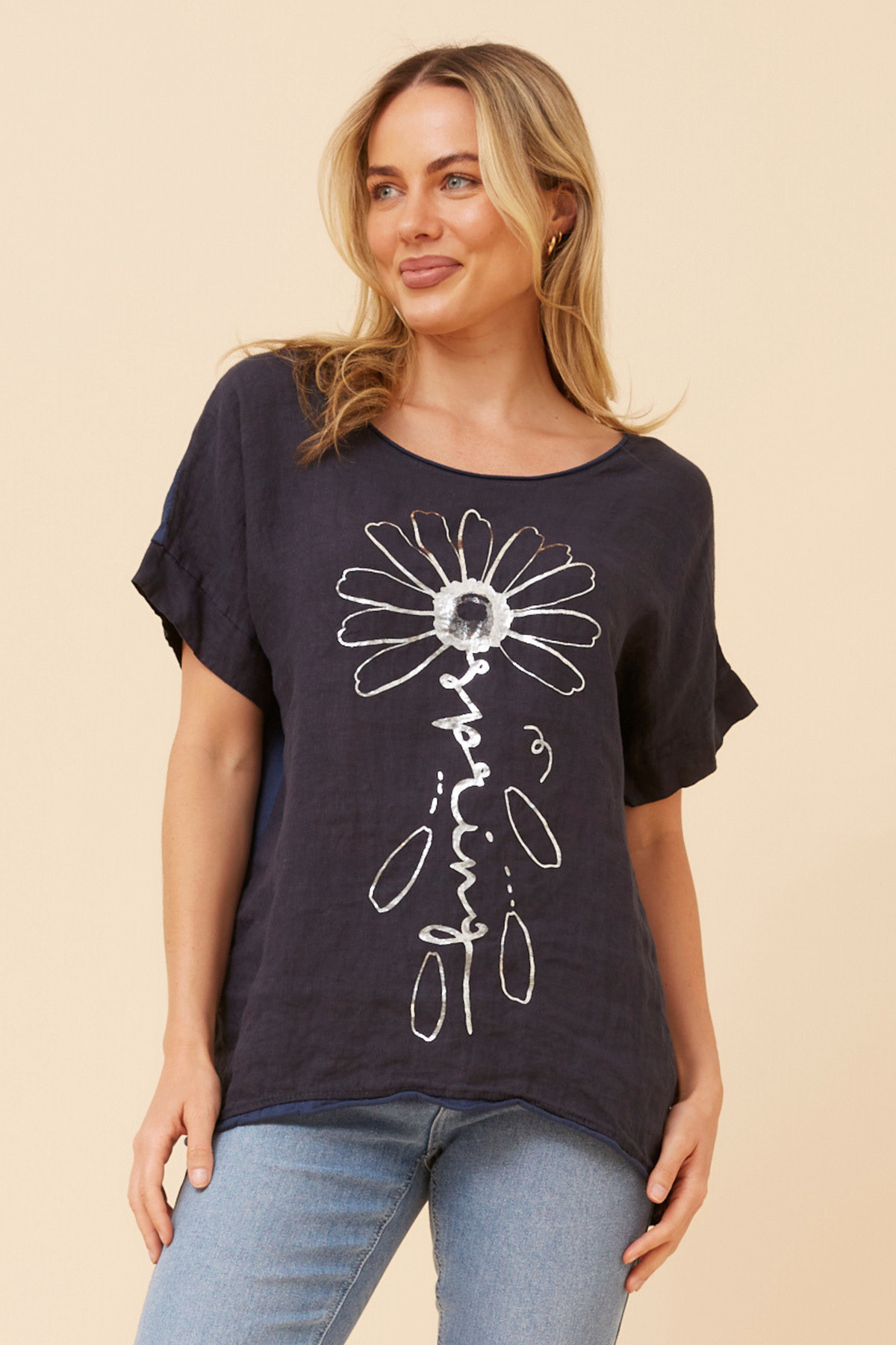 Evelyn top - navy