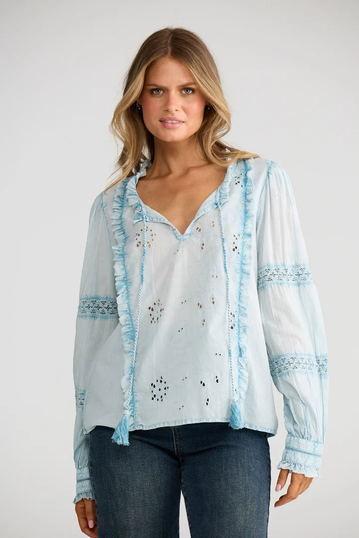 Gloria top - Light blue