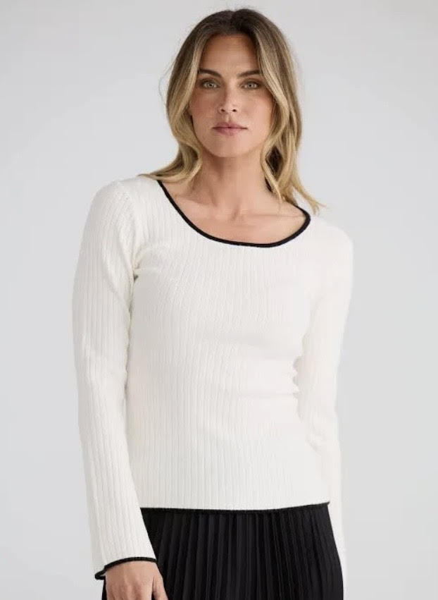 Maddie knit top - off white