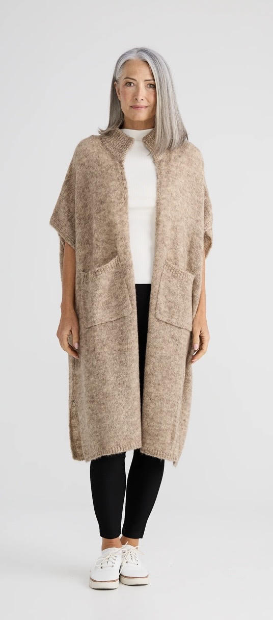 Phoenix knit cardigan in oat marle