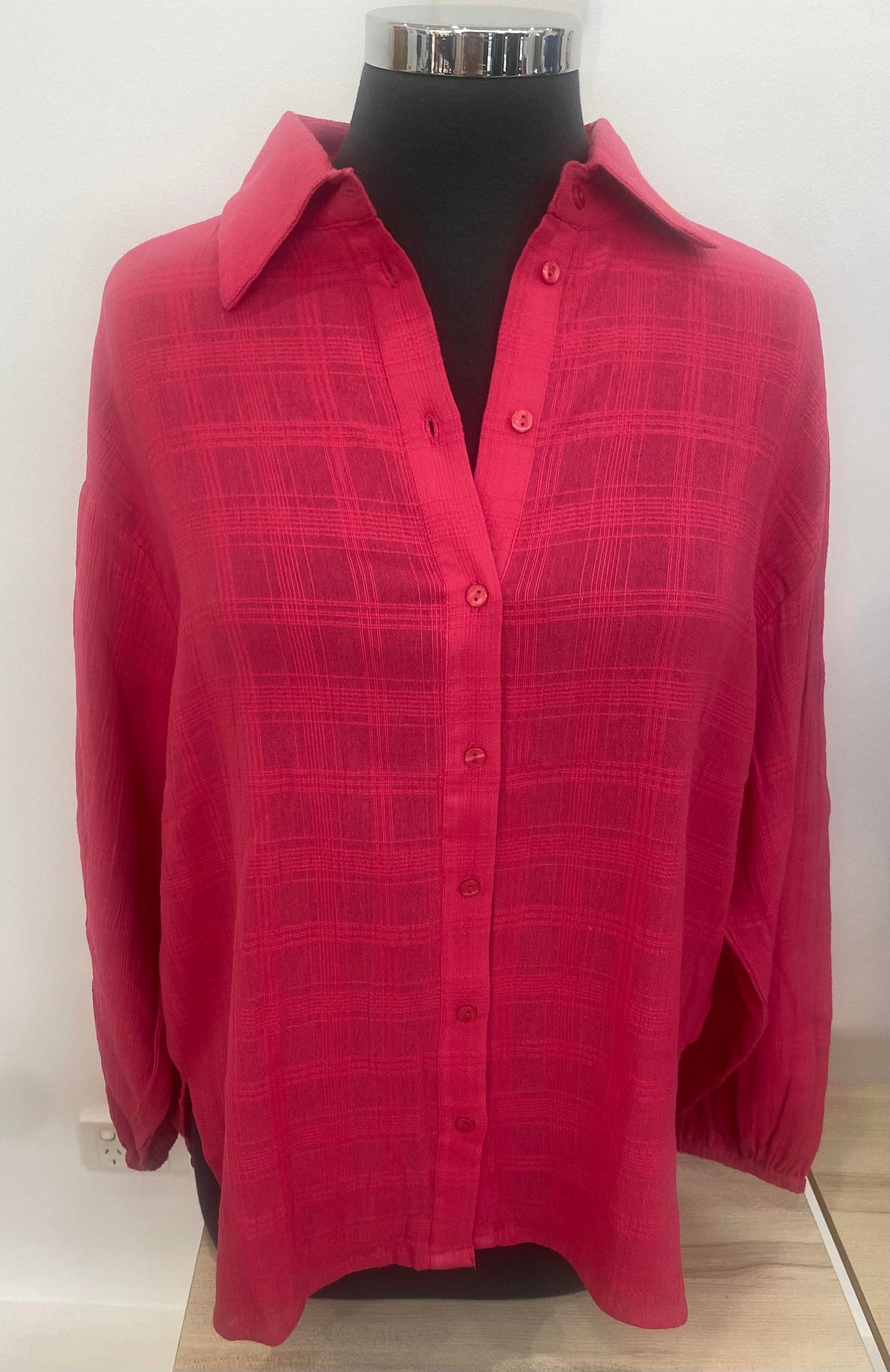 Leilani Long Sleeve Shirt - Raspberry