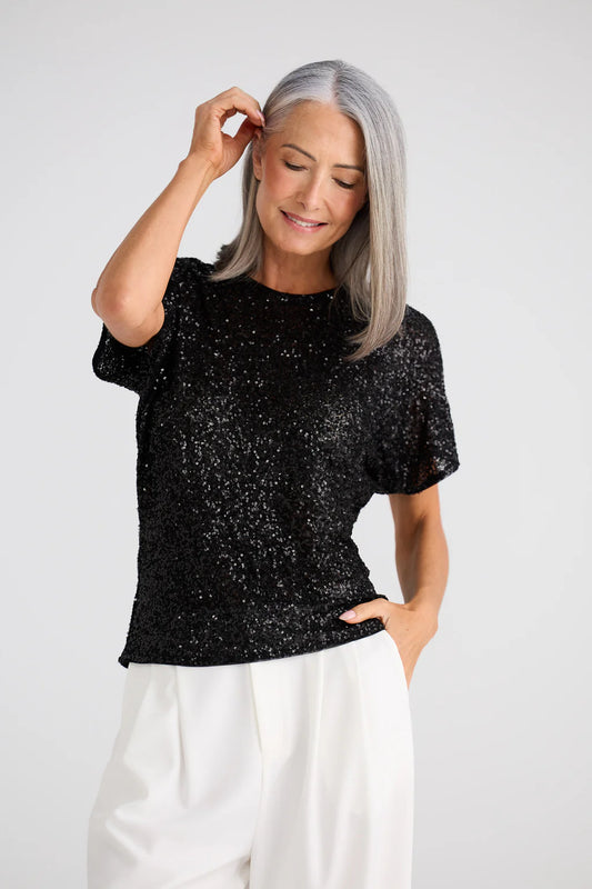 Glimmer top - Black