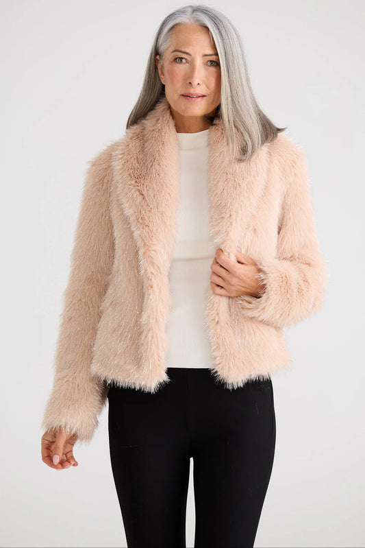 Glamour Fur jacket - Blush