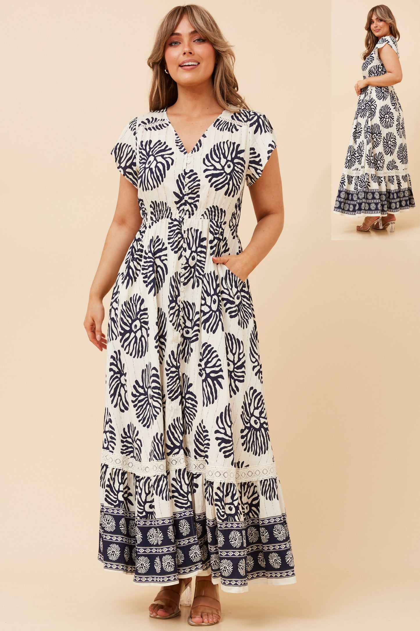 Cap Sleeve Maxi Dress