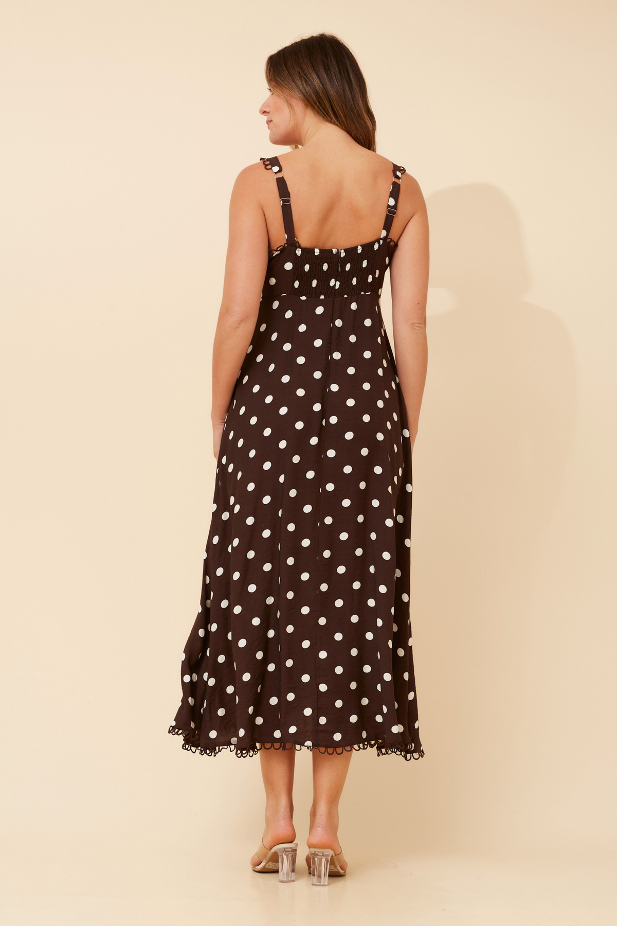 Polka dot dress - Chocolate