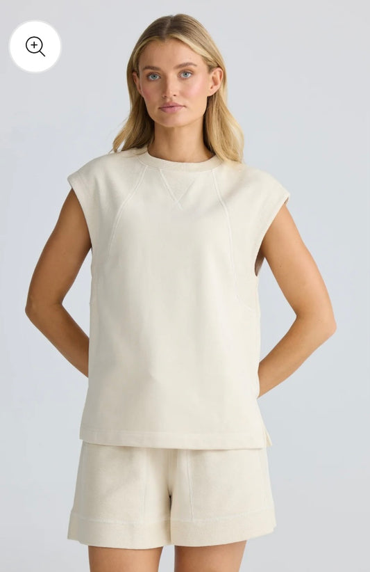 Composure Sleeveless Top - Oatmeal