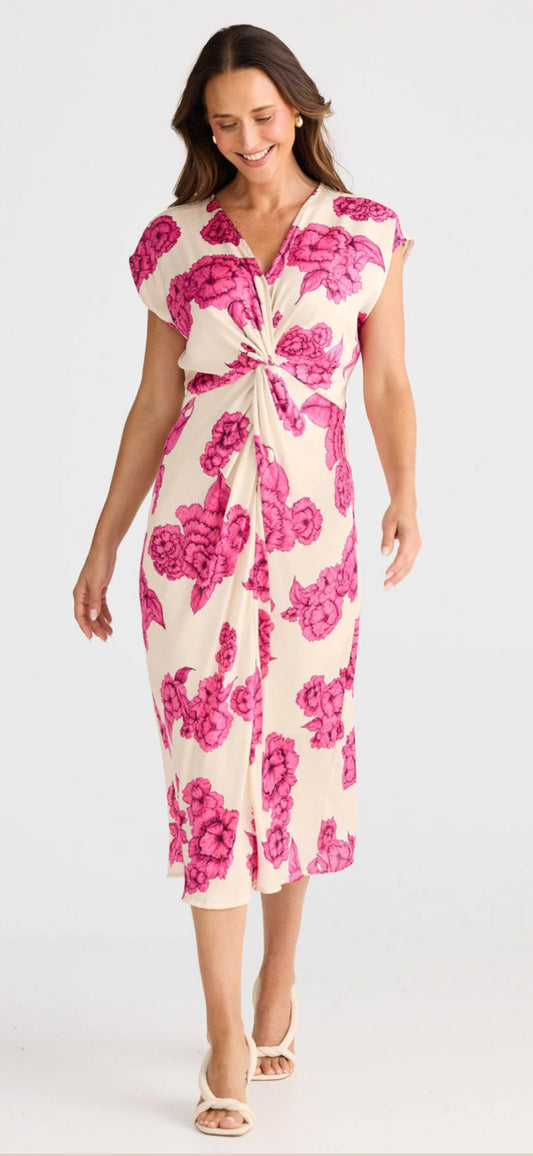 Lorenzo Dress - Fuchsia Bloom