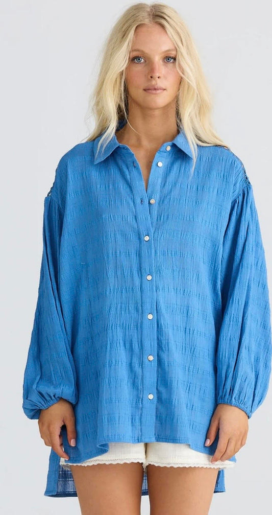 Leilani Long Sleeve Shirt - Blue Haze