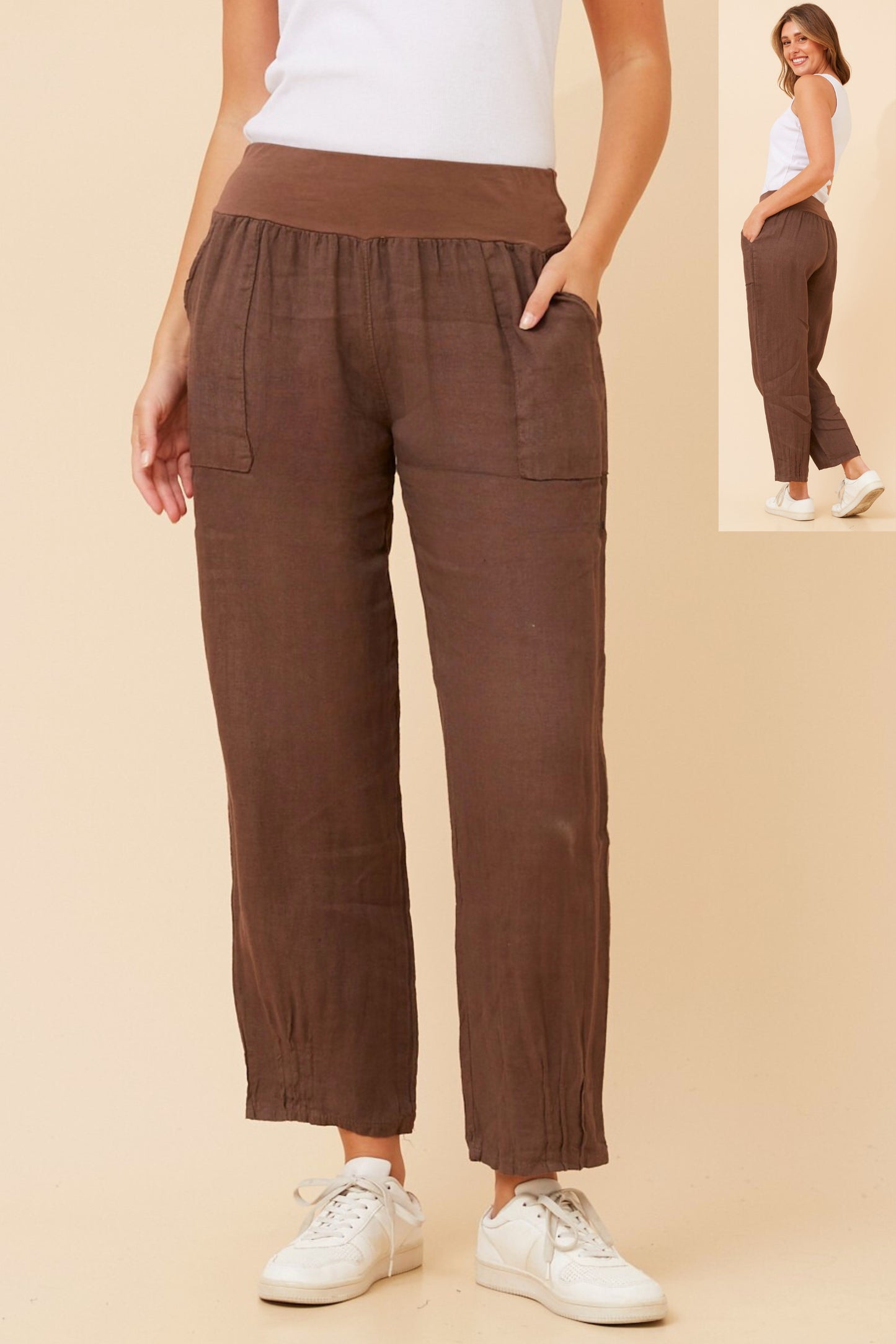 Linen pants - Chocolate