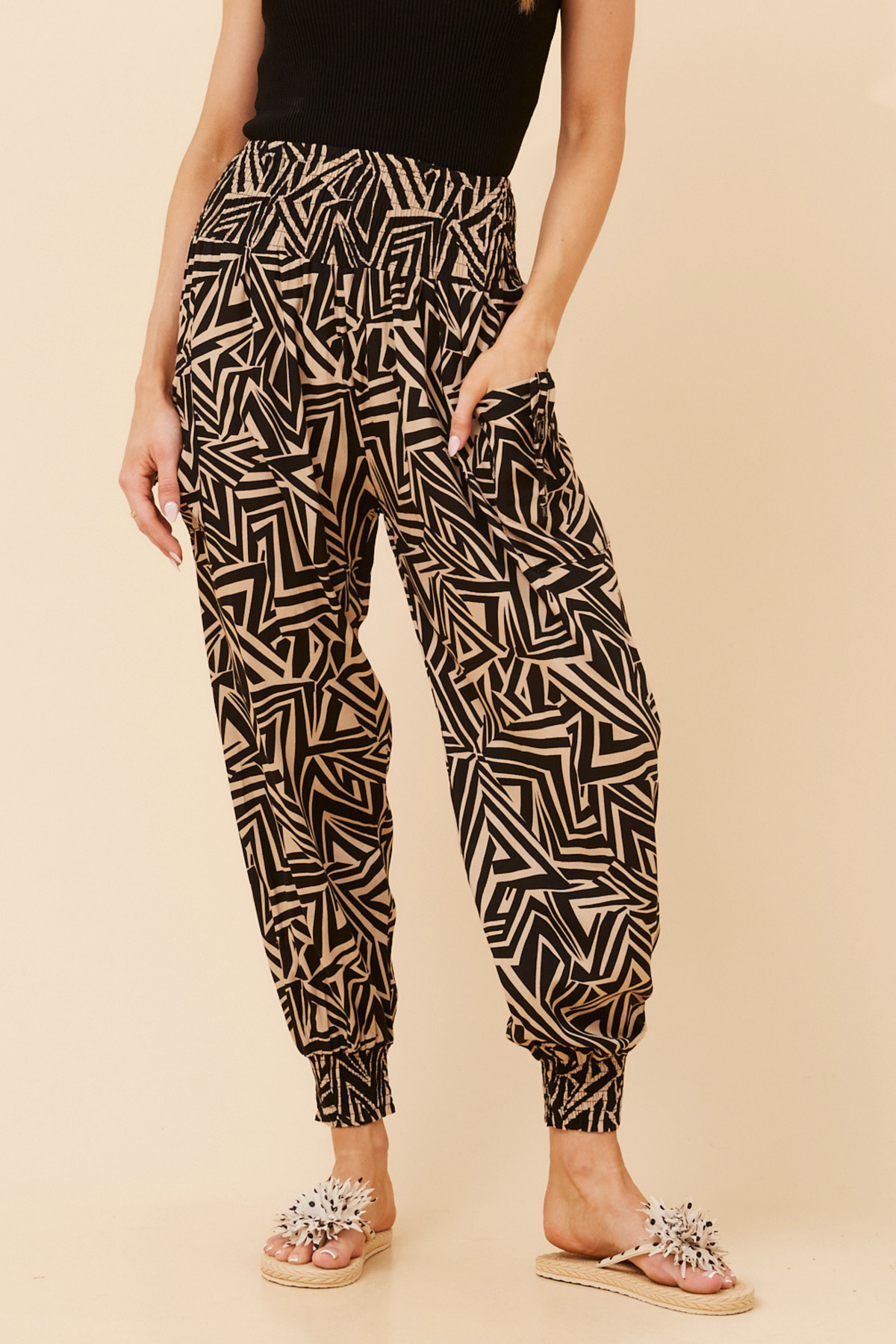 Printed harem pants