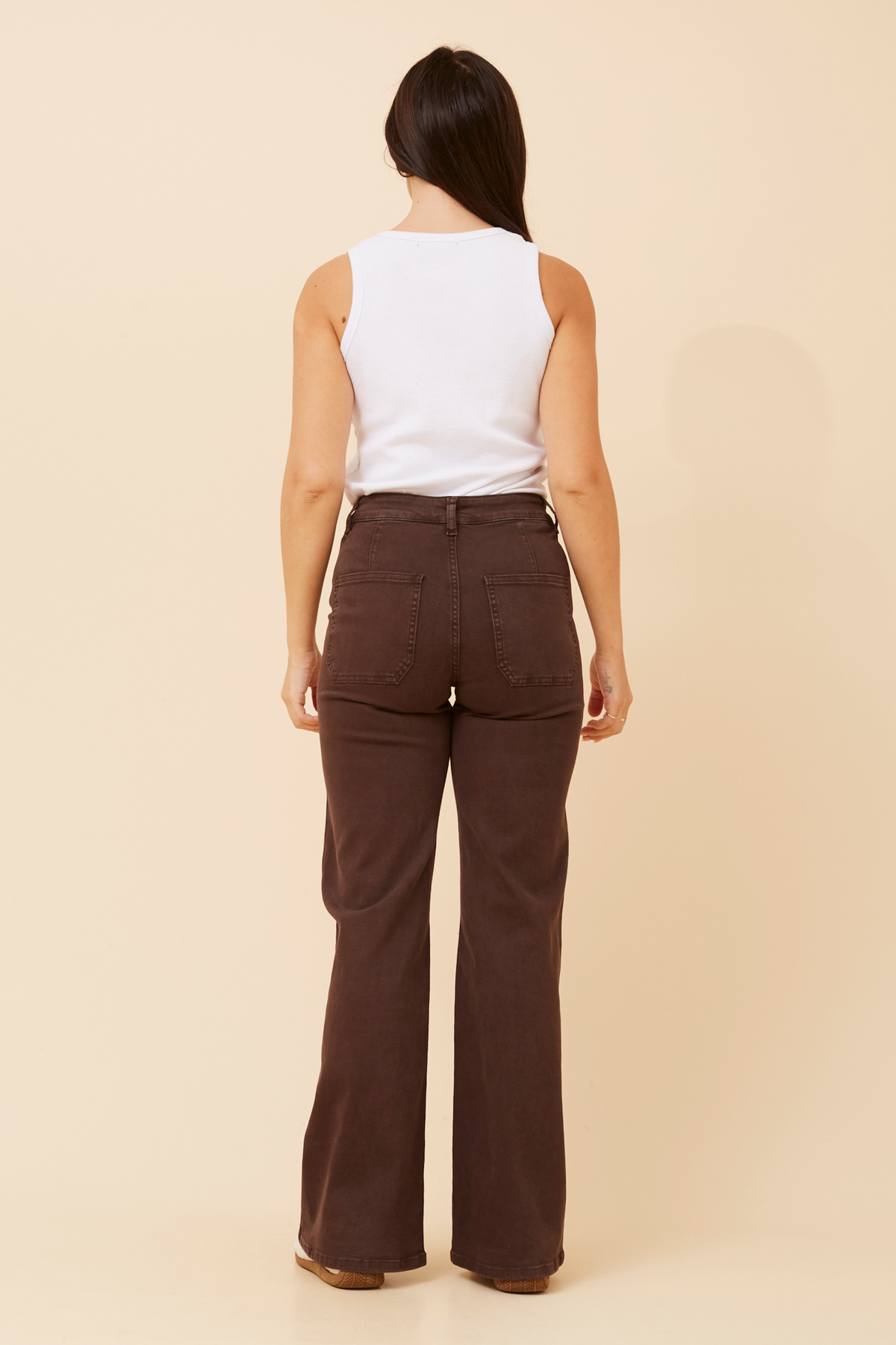 Boot cut jeans - brown