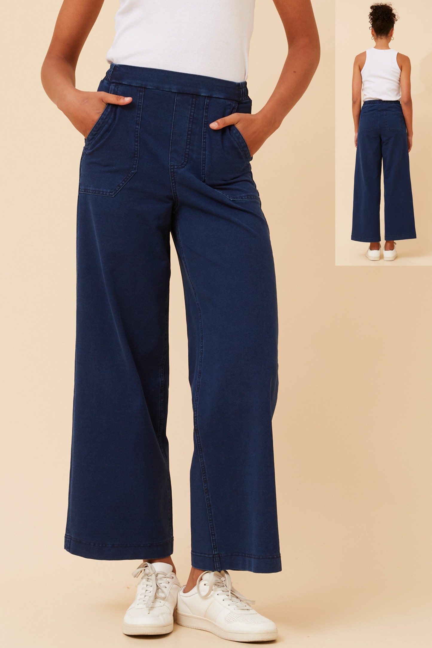 Easy wide-leg jeans - Indigo