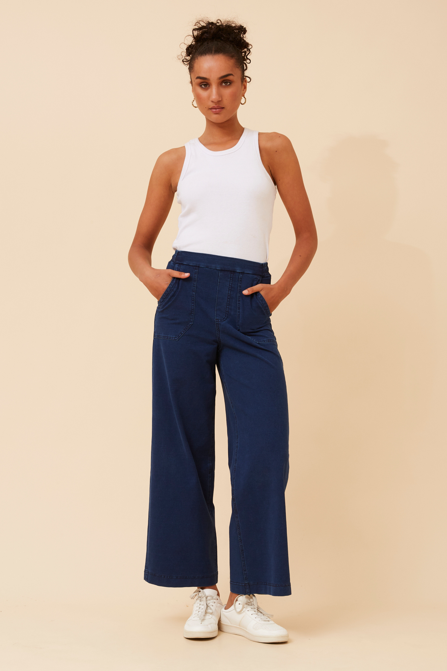 Easy wide-leg jeans - Indigo