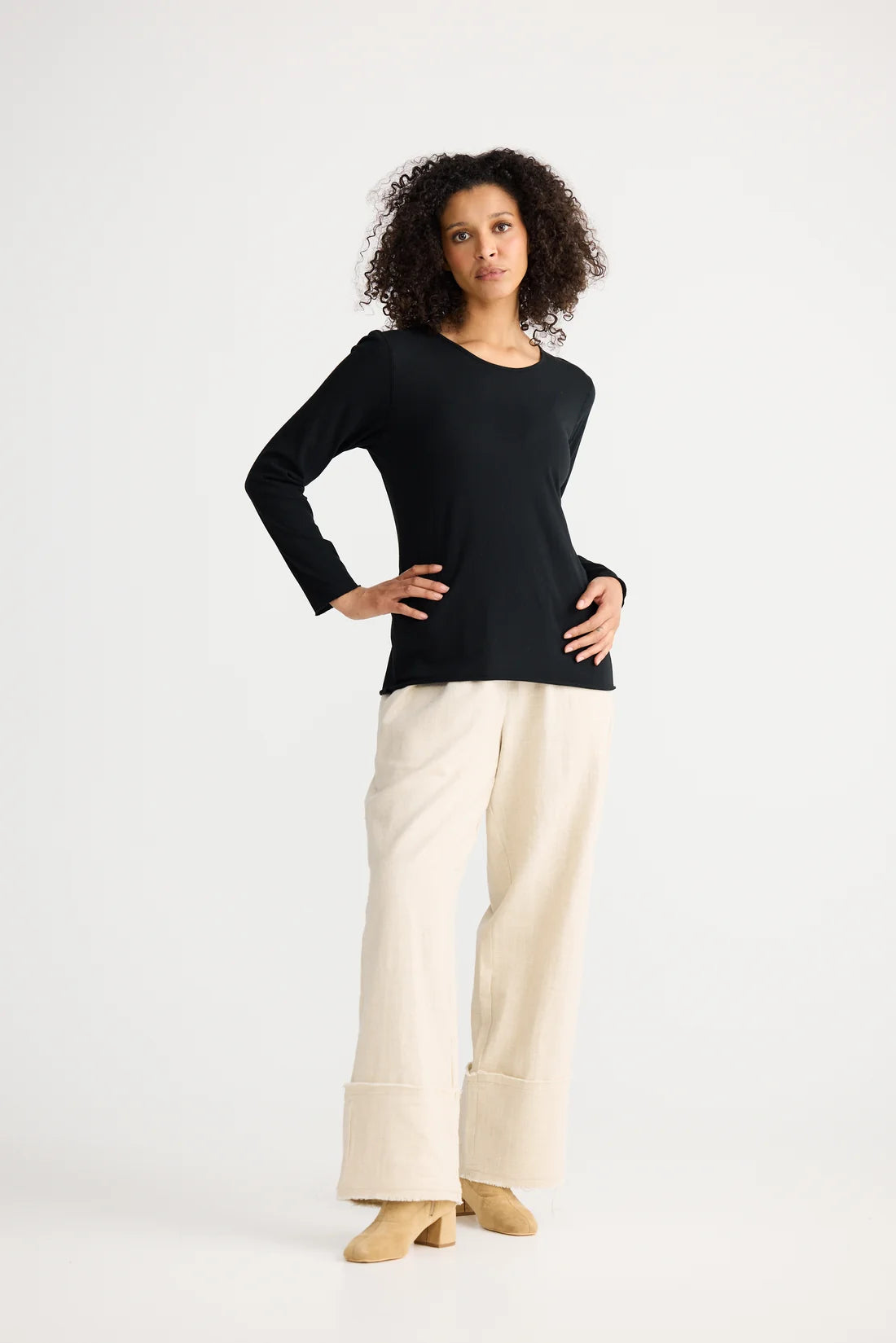Kasai Long Sleeve Top - Black