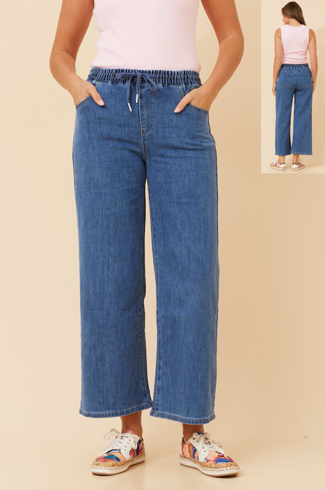 Straight-leg jeans - Mid blue