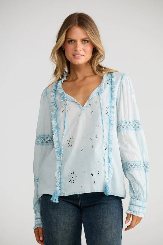 Gloria top - Light blue