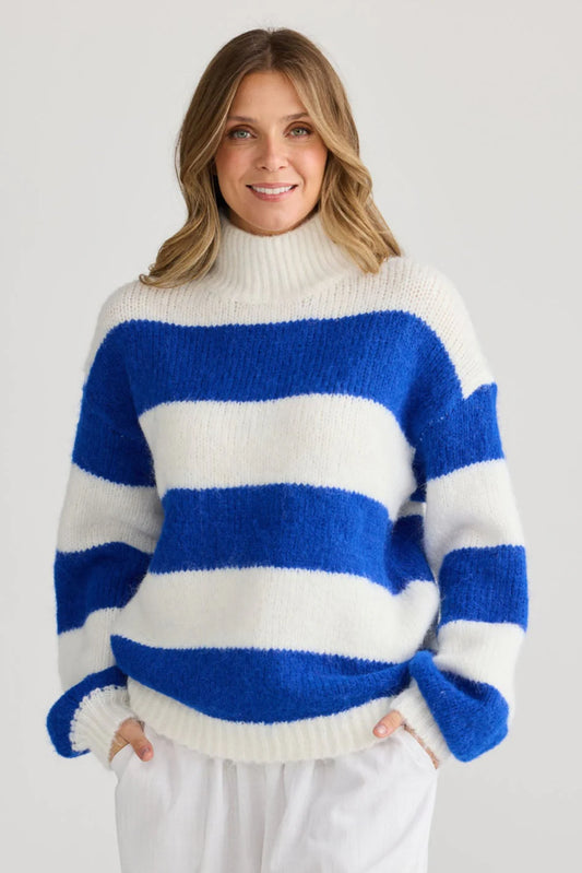 Island knit - Cobalt stripe