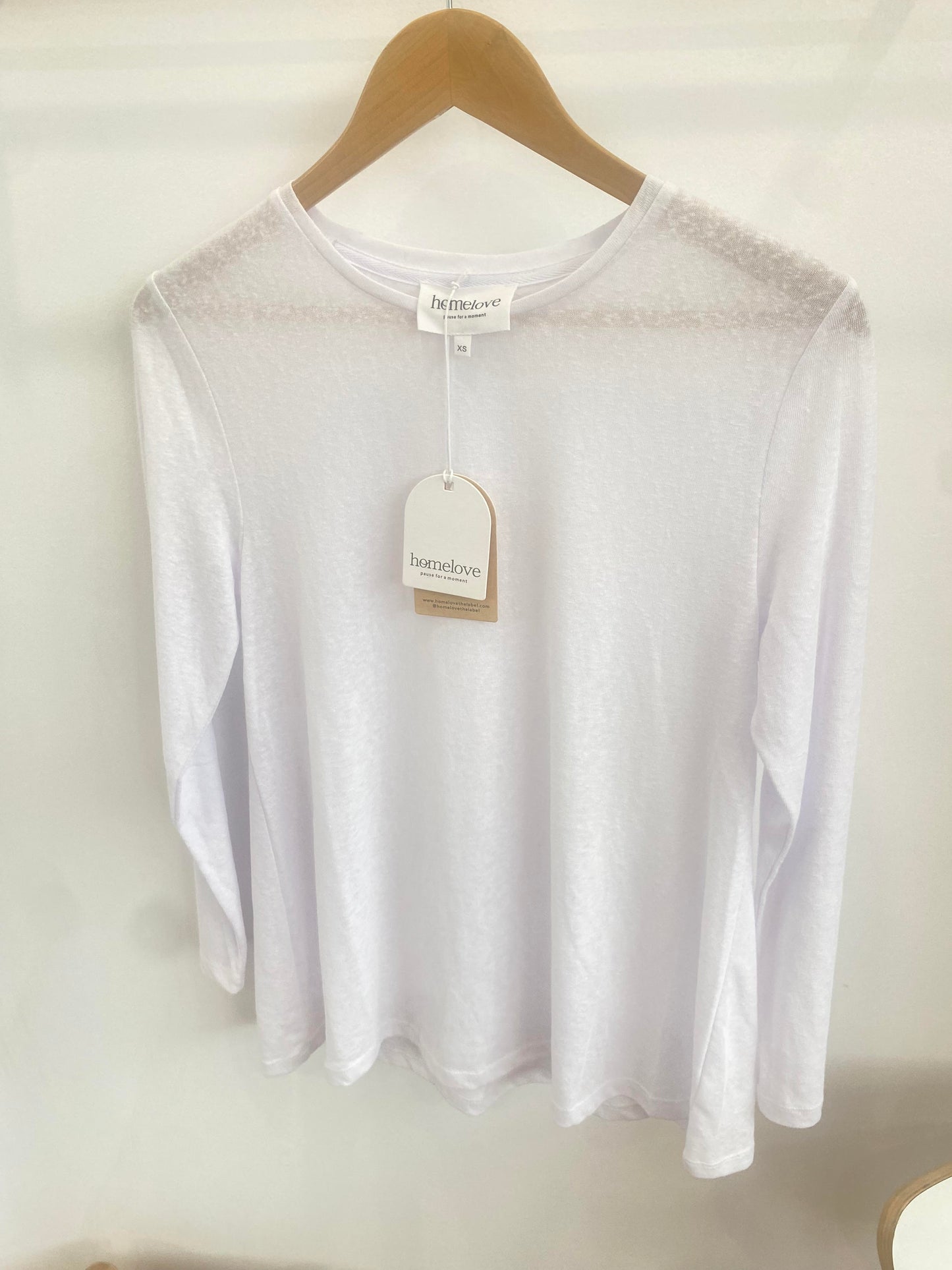 Sana Long Sleeve Tee- White